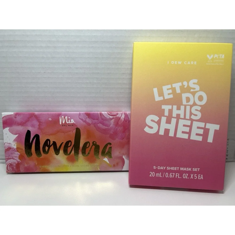 Mia Del Mar Novelera 12 Color Eyeshadow Palette /Creme Shop Acne Cream   F5
